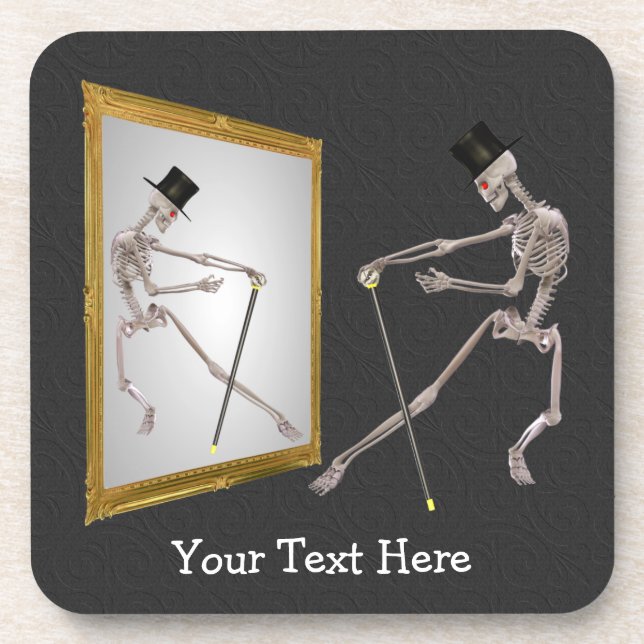 Dancing Skeleton Funny Coaster Set (Front)