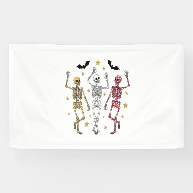 Dancing Skeleton Halloween Banner (Horizontal)