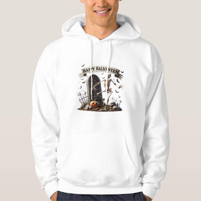 Dancing Skeleton Halloween Design Hoodie (Front)