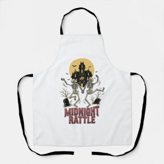 Dancing Skeleton Halloween Haunted Manor Vintage G Apron