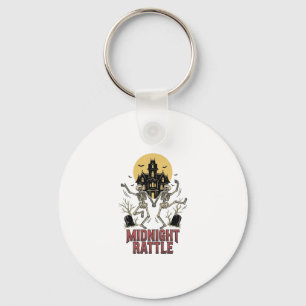 Dancing Skeleton Halloween Haunted Manor Vintage G Keychain