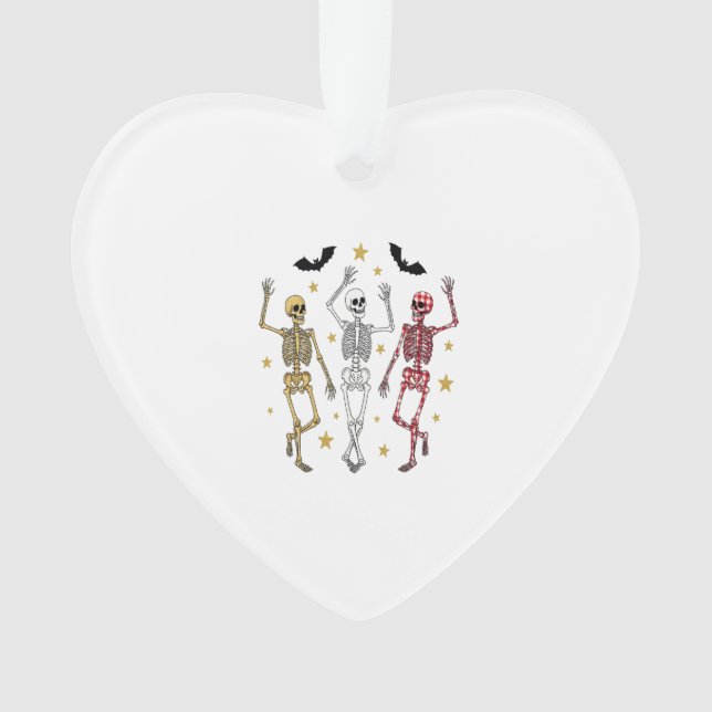 Dancing Skeleton Halloween Ornament (Front)