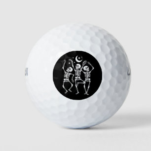 Dancing Skeleton Happy Halloween Fall Skull Golf Balls