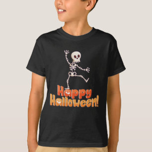 Dancing Skeleton "Happy Halloween" T-Shirt
