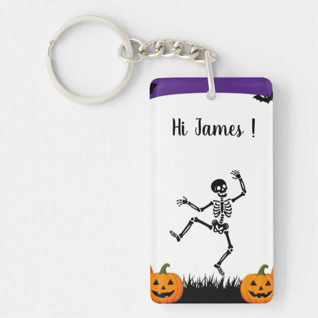 Dancing Skeleton Keychain (Front)