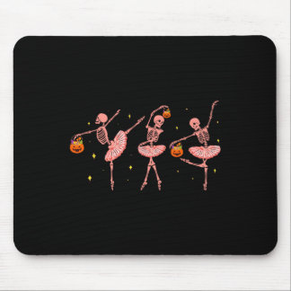 Dancing Skeleton Llerina Halloween Jack O Lantern  Mouse Pad