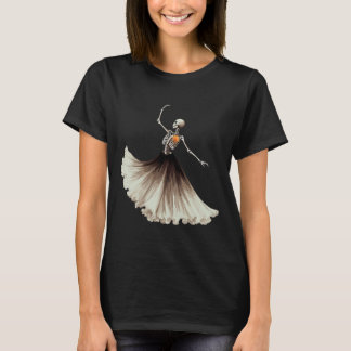 Dancing Skeleton Llerina Llet Dance Halloween Wome T-Shirt