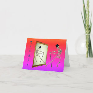 Dancing Skeleton mignonne Carte de remerciements