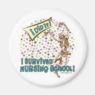 Dancing Skeleton Nursing School Survivor Magnet