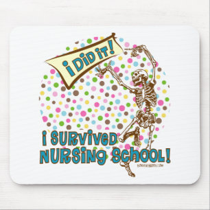 Dancing Skeleton Nursing School Survivor Mouse Pad