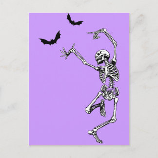 Dancing Skeleton Postcard