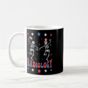 Dancing Skeleton Radiology X-ray Tech Patriotic 4t Coffee Mug
