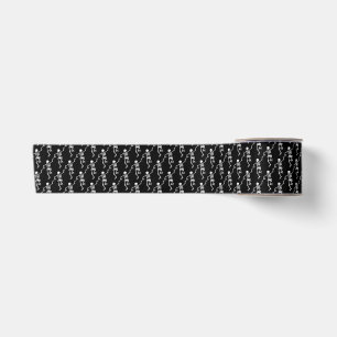 Dancing Skeleton Satin Ribbon