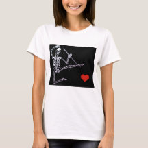 DANCING SKELETON W/ TOP HAT BELLA + CANVAS SHIRT