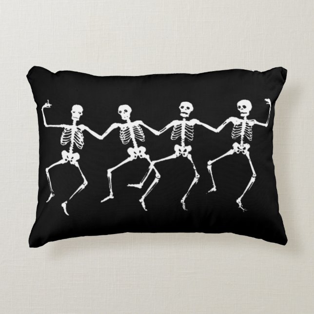 Dancing Skeletons Accent Pillow (Front)