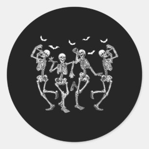 Dancing Skeletons Dance Challeng For Men Classic Round Sticker