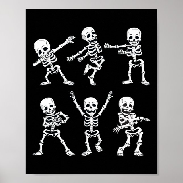 Dancing Skeletons Dance Challenge Boys Girl Kids H Poster (Front)
