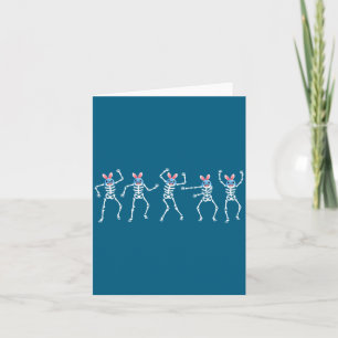 Dancing Skeletons Dance Challenge Dolphin Design Card