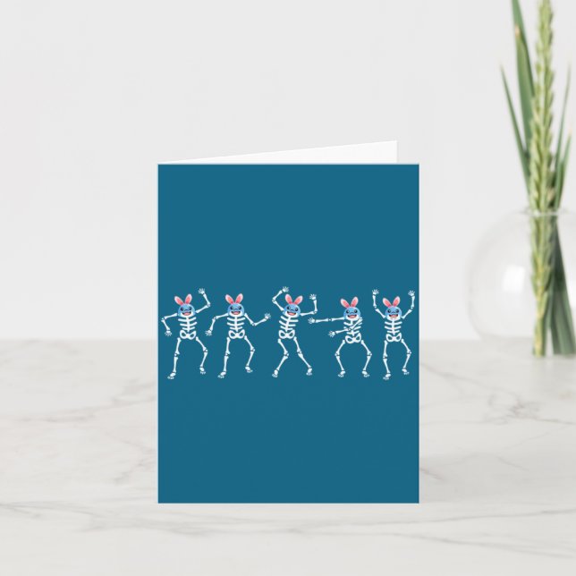 Dancing Skeletons Dance Challenge Dolphin Design Card (Front)