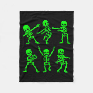 Dancing Skeletons Dance Challenge Girl Boys Kids H Fleece Blanket