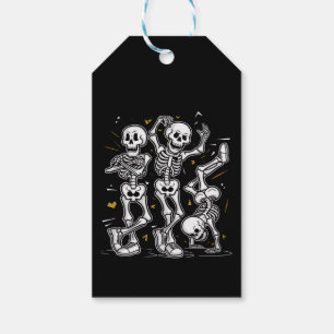 Dancing Skeletons Dance Challenge Halloween  Gift Tags
