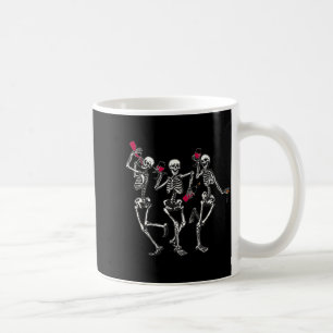 Dancing Skeletons Drinking Wine Lover Funny Hallow Coffee Mug