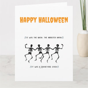 Dancing skeletons Halloween 2025 Card