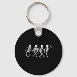 Dancing Skeletons Halloween Costume Keychain