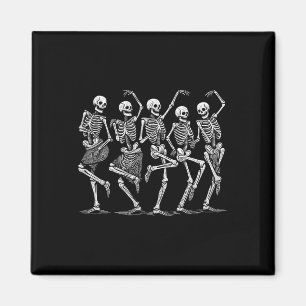 Dancing Skeletons Halloween Costume Women Girls Magnet