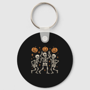 Dancing Skeletons Halloween Dance Of Death Macabre Keychain