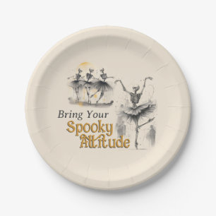 Dancing Skeletons Hallowe'en Dance Plates