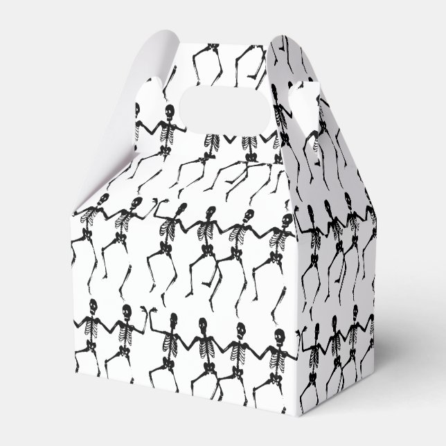 Dancing Skeletons Halloween Favor Box (Front Side)