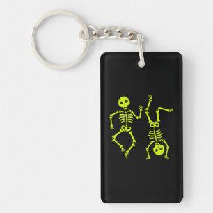 Dancing Skeletons Halloween For Boy Girl Youth Keychain