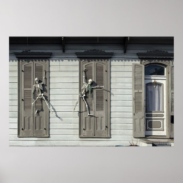 Dancing Skeletons Halloween House Poster (Front)
