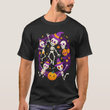 Dancing Skeletons Halloween T-Shirt – Fun Vibe