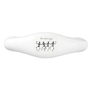 Dancing Skeletons Halloween Thunder_Cove Ceramic Drawer Pull