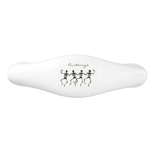 Dancing Skeletons Halloween Thunder_Cove Ceramic Drawer Pull (Front)