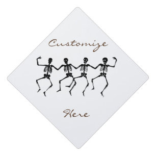 Dancing Skeletons Halloween Thunder_Cove Graduation Cap Topper