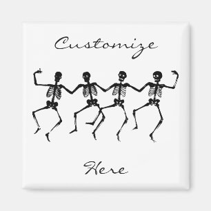Dancing Skeletons Halloween Thunder_Cove Magnet