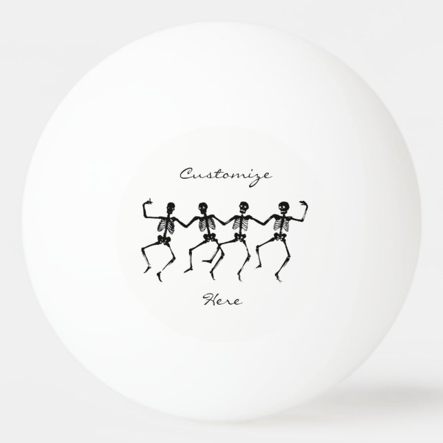 Dancing Skeletons Halloween Thunder_Cove Ping Pong Ball (Front)