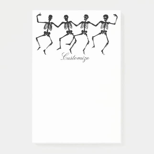 Dancing Skeletons Halloween Thunder_Cove Post-it Notes (Front)