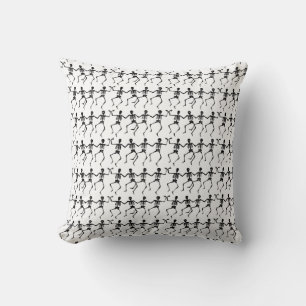 Dancing Skeletons Halloween Thunder_Cove Throw Pillow