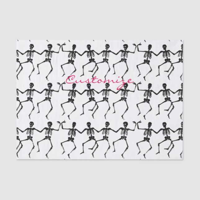 Dancing Skeletons Halloween Thunder_Cove Tissue Paper (Front)