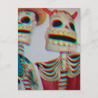 Dancing Skeletons Postcard