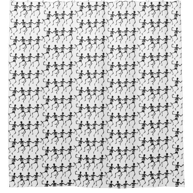 Dancing Skeletons Shower Curtain (Front)
