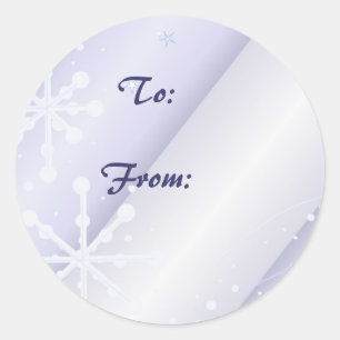 Dancing Snowflakes Gift Tag