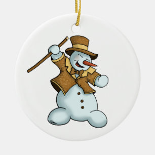 dancing snowman ornament