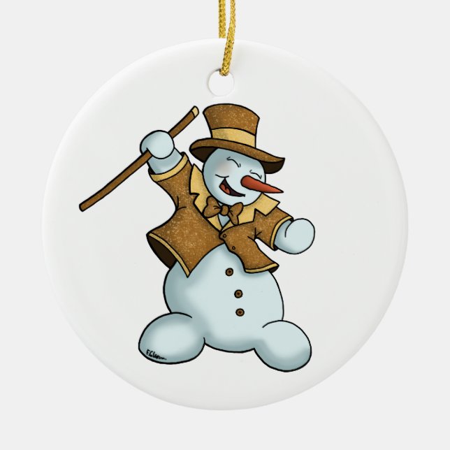 dancing snowman ornament (Front)