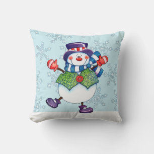 Dancing Snowman - Pillow