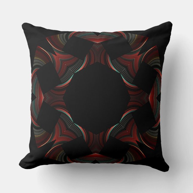 Dancing Squares Throw Pillow (Front)